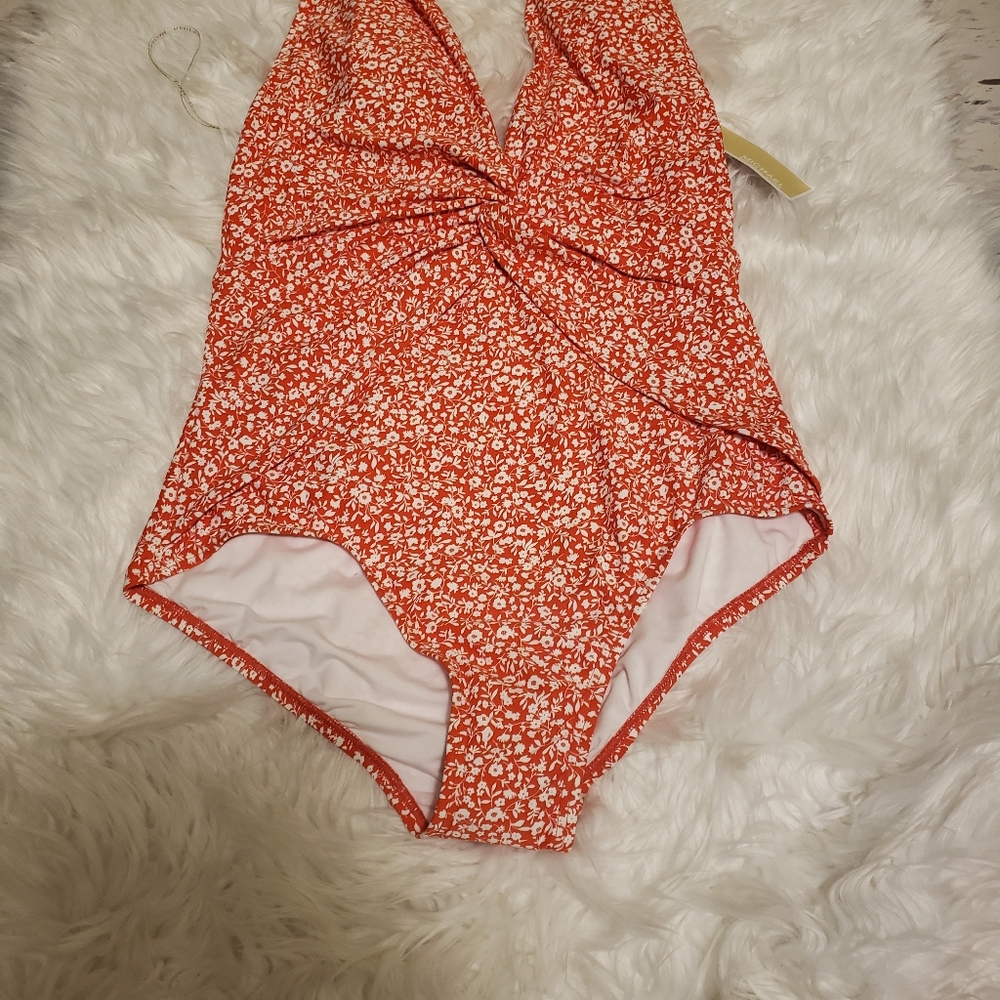 MICHAEL Michael Kors Red Floral One-Piece Swimsuit